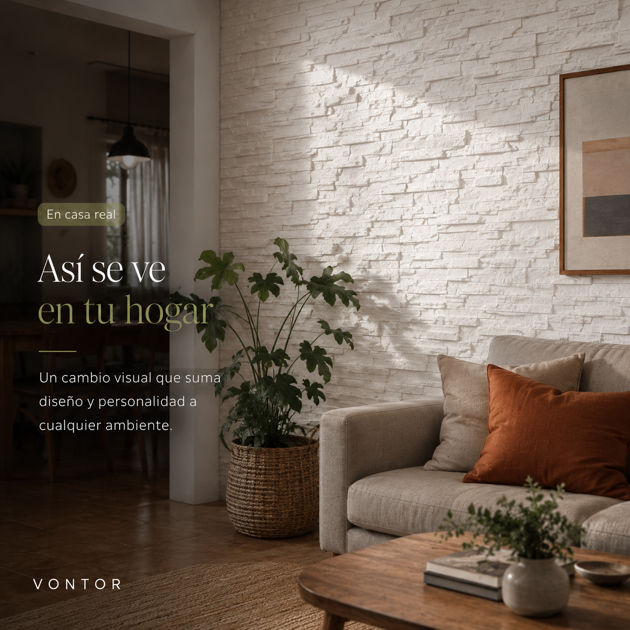 Placa Antihumedad 3D Pizarra 40x35x2 cm | VONTOR