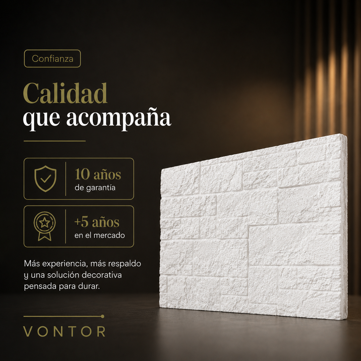 Placa Antihumedad 3D Mar del Plata 25x49x2 cm | VONTOR
